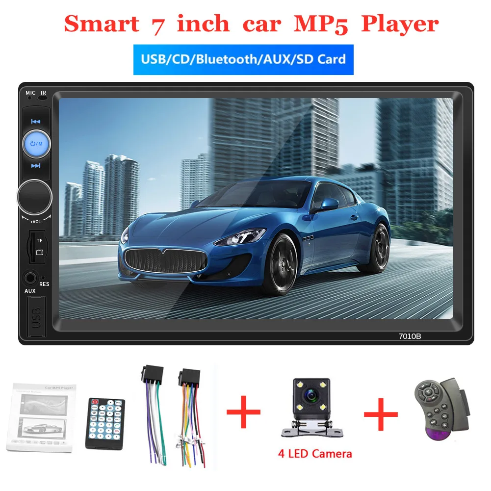 LABO  2din  Bluetooth Car Radio 7” Touch Screen Car Mp5 Player   Mirror Link 12V Auto radio USB/ Camera/AUX/ For Universal model