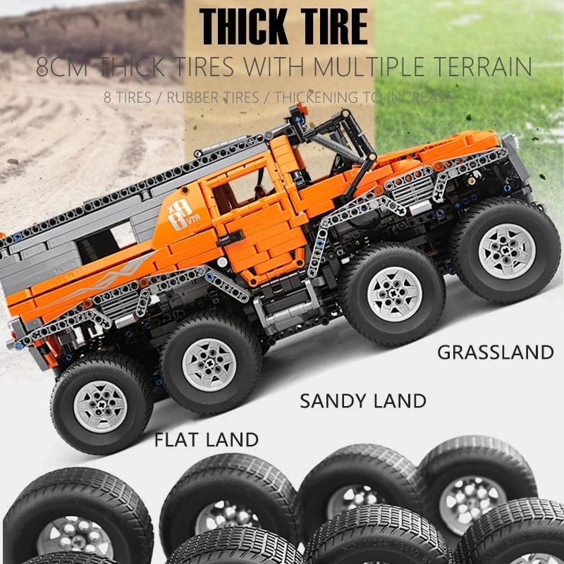 MOULD KING MOC High-Tech The Off-road Vehicle remote control Track Model Building Blocks Bricks Kids DIY Toys Birthday Gift