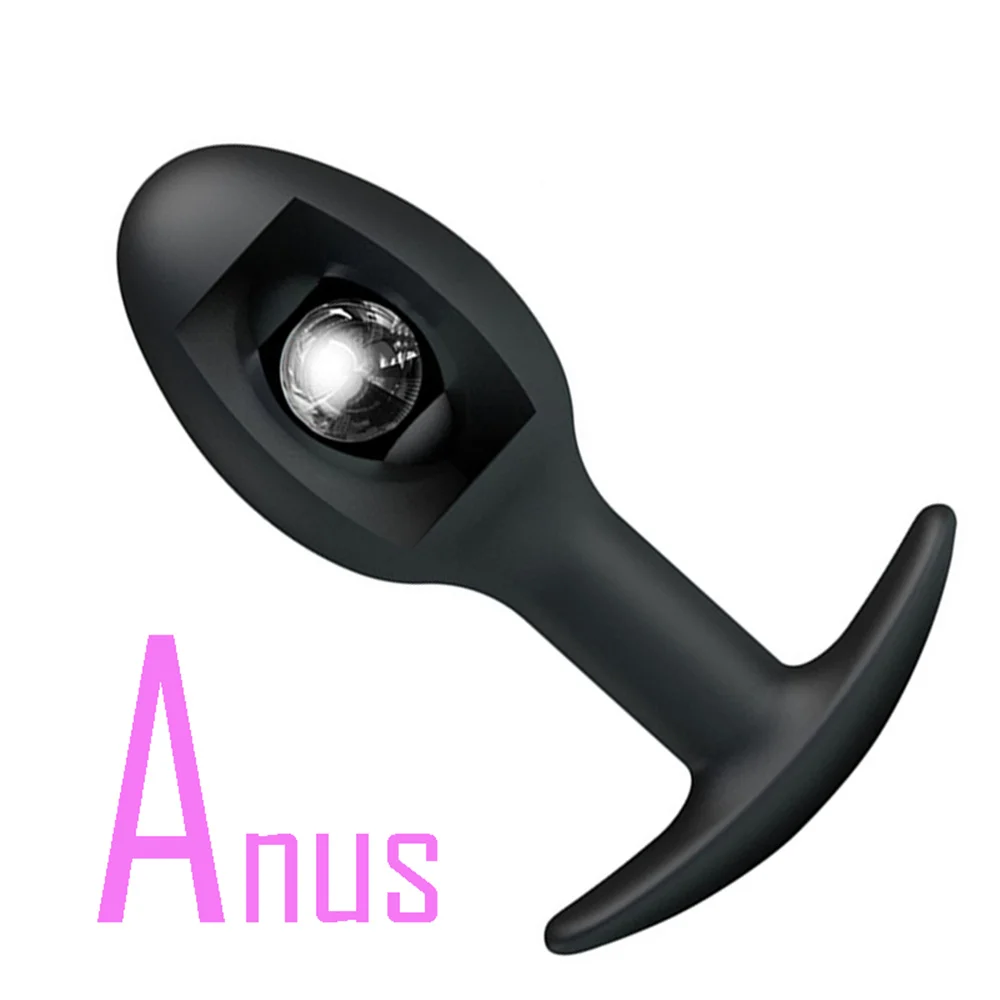 Black Silicone Anal Beads Metal Ball Inside Muscles Trainer Anus Dildos Masturbator Sex Toys Butt Plug Sex Products for Couples