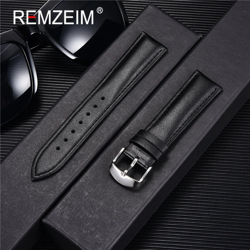 High quality Soft Women Watch Strap 14mm 16mm 18mm 20mm 22mm Genuine Leather Brown Red Pink Black Purple Watchband + Tool