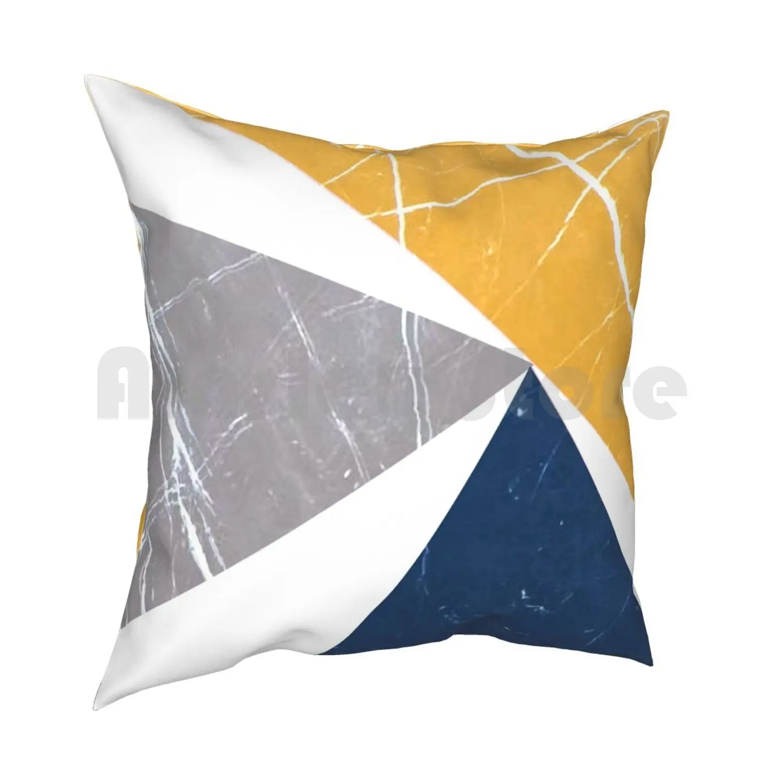 Abstract Pattern Blue / Yellow / Gray Pillow Case Printed Home Soft Throw Pillow Pattern Abstract Blue Yellow Grey Forms