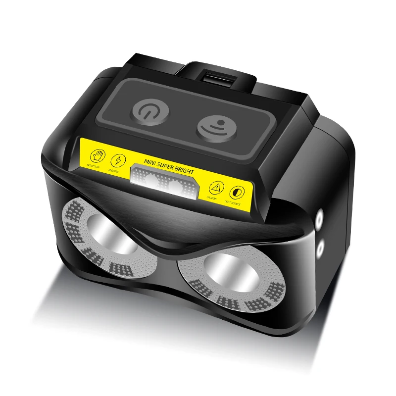 Z40 3000LM Mini Rechargeable LED HeadLamp Body Motion Sensor LED Built-in power Head Light Lamp induction Flashlight With USB