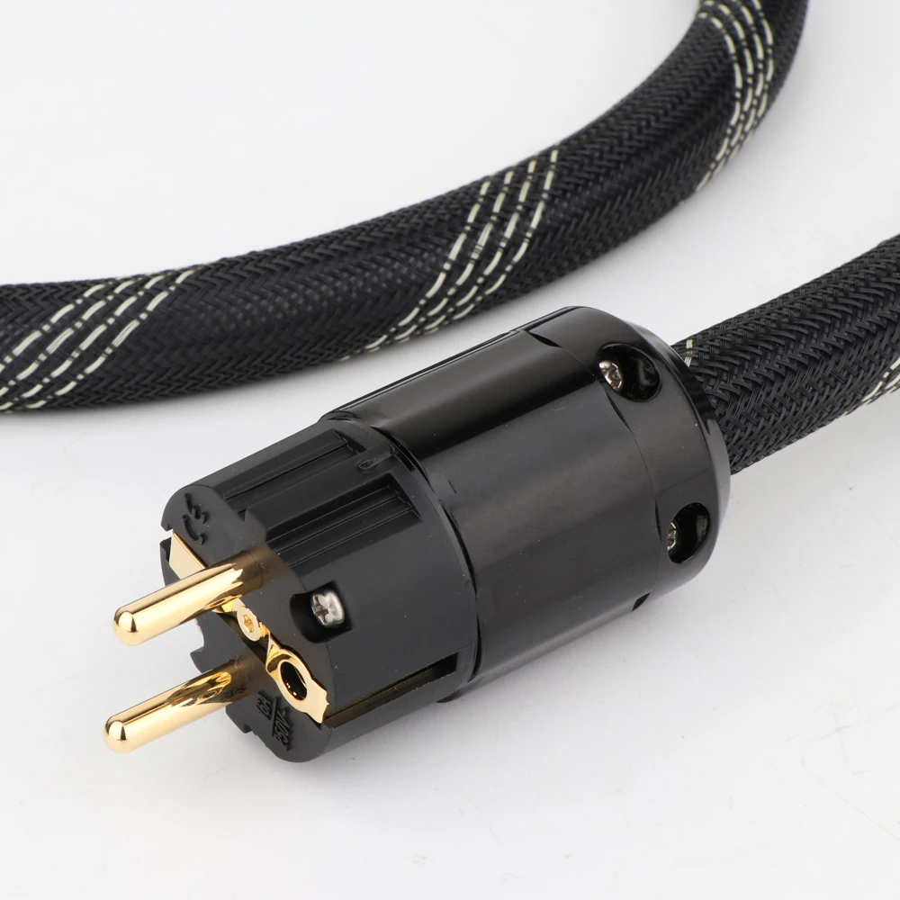 مرحبا نهاية OCC النحاس الاتحاد الأوروبي/الولايات المتحدة كابل الطاقة Hifi الصوت C7 الشكل 8 IEC أنثى التوصيل التيار المتناوب كابل سلك الطاقة الرئيسي