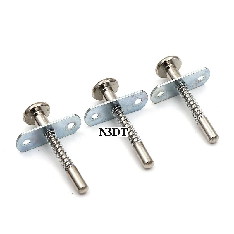 10Pcs Spring Loaded Bolt Latch Dowel Futniture Baby Bed Storage Case Cage Box Door Latch