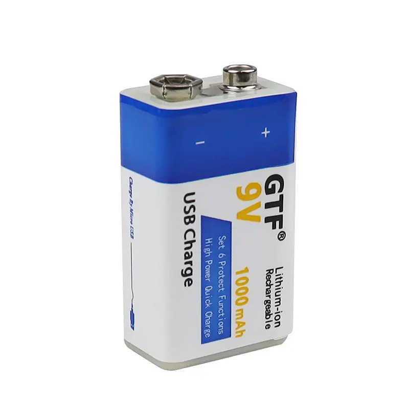 GTF 9V 1000mAh type-c akumulator litowo-jonowy USB bateria litowa do mikrofonu zabawki pilot drop shipping