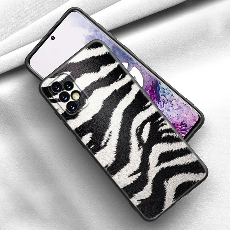 Cartoon Zebra Pattern Case For Samsung Galaxy A12 A22 A21S A02S A31 A32 A50 A51 A70 A71 A72 A11 A10S A20S A30S A52 S 5G Cover