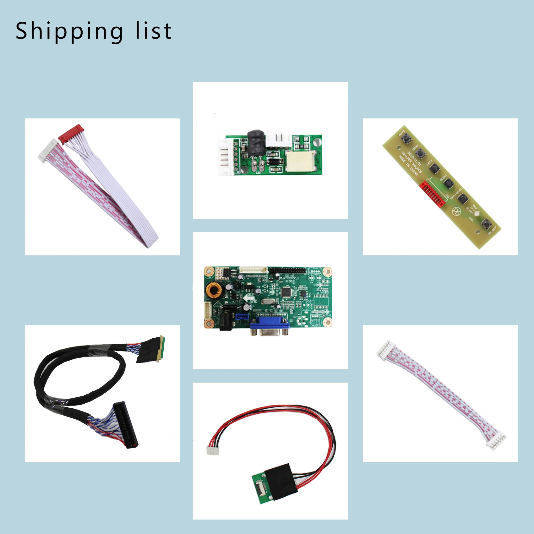 VGA LCD 컨트롤러 보드, 18.4 인치 1920x1080 CLAA184FP01 과 호환 가능