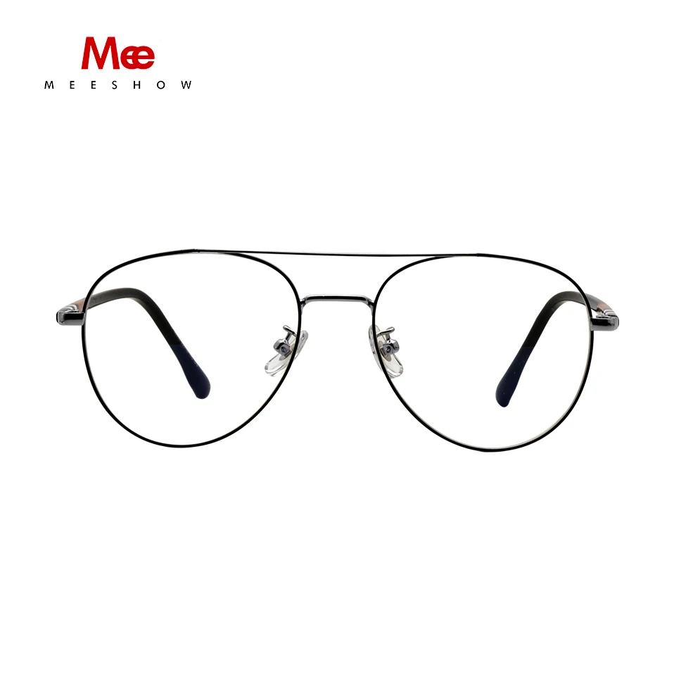 

Meeshow Titanium Alloy Glasses Frame Men women classic Eyeglasses Oversize Round optical frame Europe Pilot prescription glasses