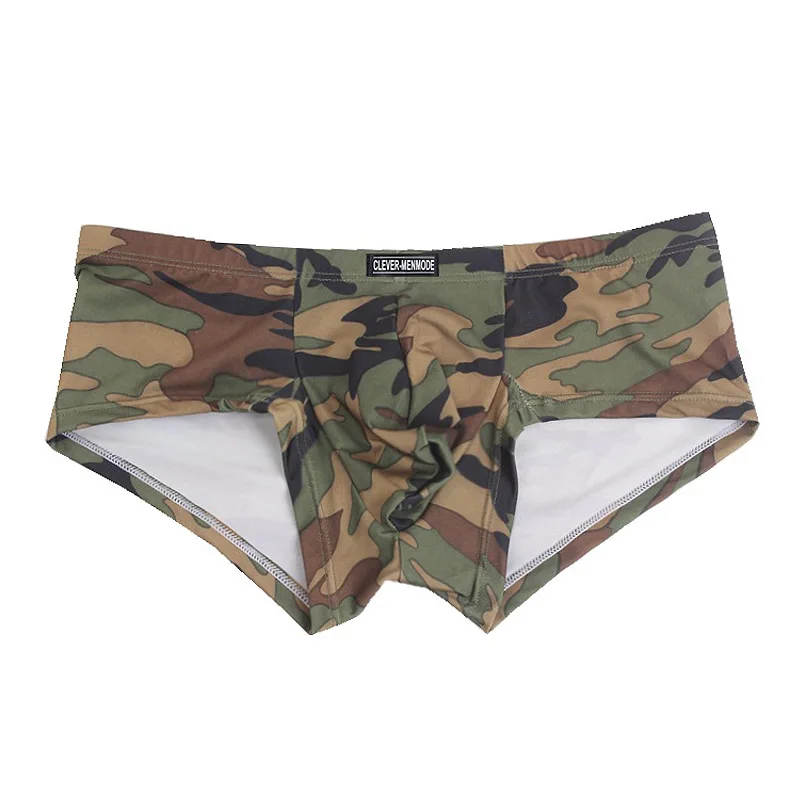 CLEVER-MENMODE Boxer Men Boxers Underpants Camouflage Knickers Shorts Sexy Underwear Penis Pouch Ropa Interior Hombre Panties