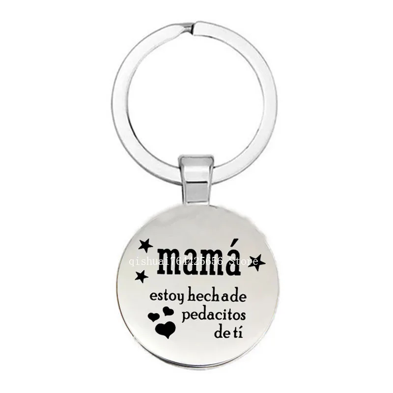 Mother'S Keychain Round Keyring Jewelry Factory Price For Mother Mother'S Day Gift