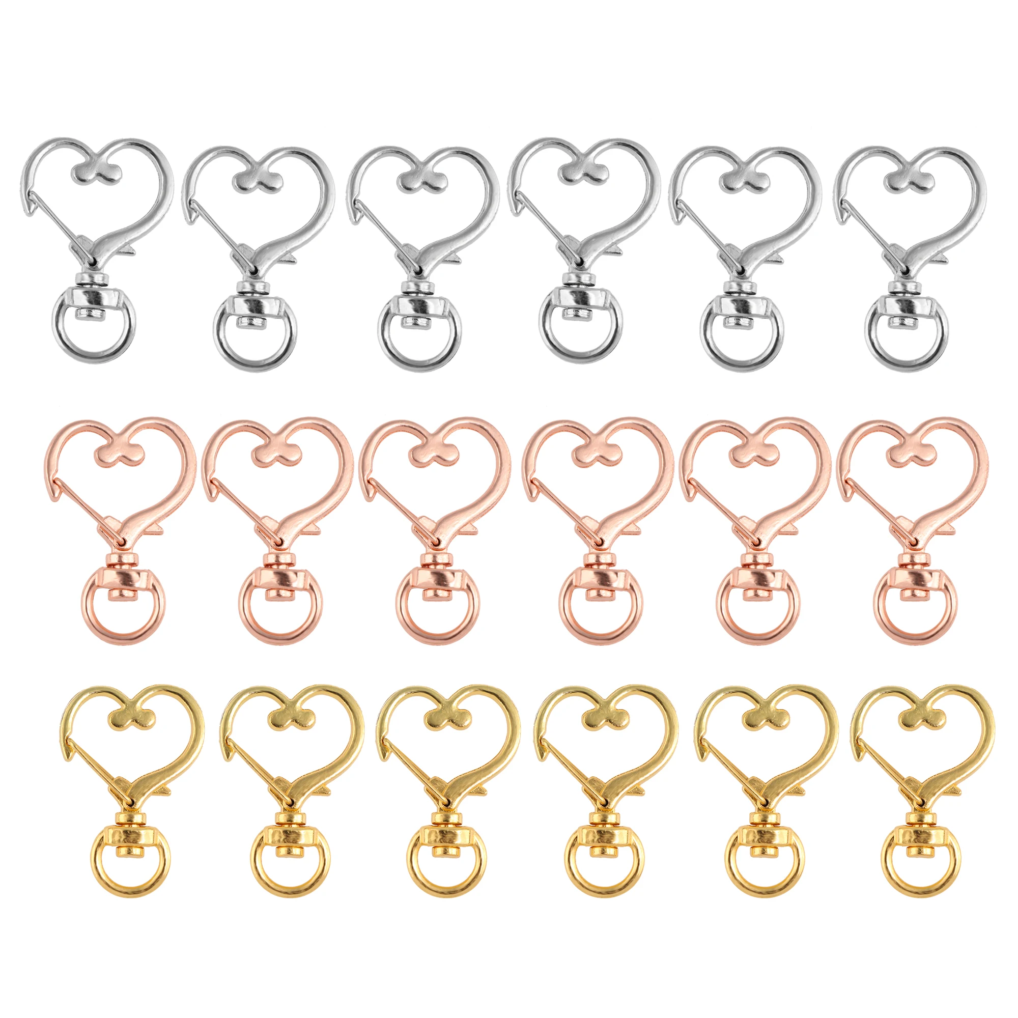 10pcs/pack Metal Carabiner For Bag  Clip Swivel Trigger Dog Buckle Keyring Keyhooks Retaining Ring Diy Craft Lobster Clasp