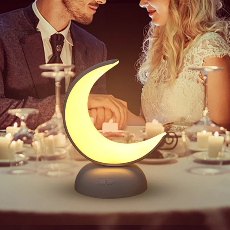 Moon Night Light Portable Cute Baby Kids Desk Lamps Bedroom Bedside LED Table Lamp USB Charging Desktop Sleeping Lamp Home Decor