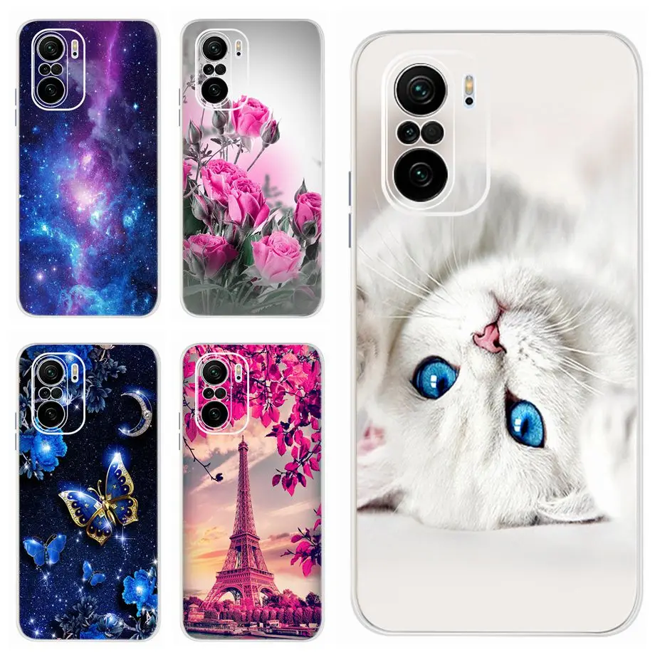 

2021 модный чехол для телефона с мультяшным рисунком для Xiaomi Poco F3, женский мягкий противоударный бампер из ТПУ, чехол для Xiaomi pocof3 Poco F 3
