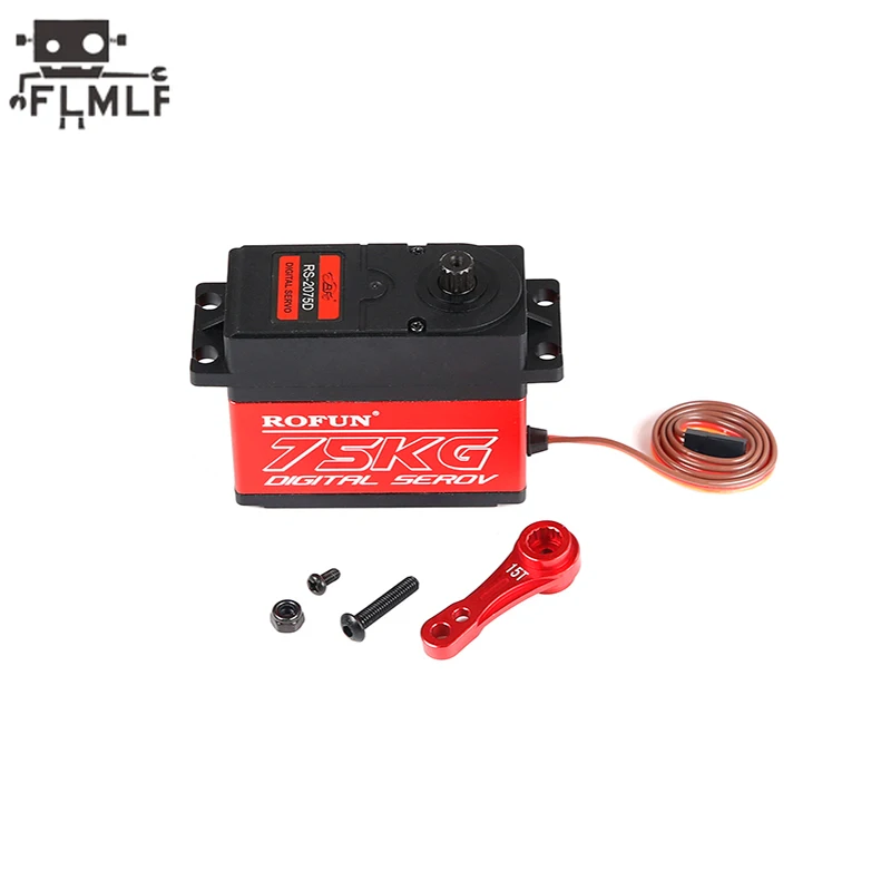 Xe Đua 75KG Hộp Số Kim Loại Bọc Vô Lăng Servo (15T/17T 2 Mặt Kim Loại CNC Servo cánh Tay) phù Hợp Với 1/5 Hpi Rofun Km Baja Losi 5ive-T DBXL FG