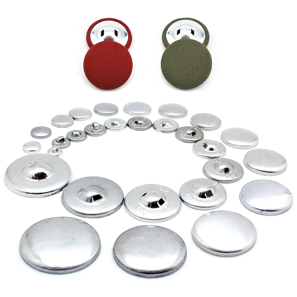100 sets Covered buttons Button embryo Buttons in aluminum Coat buttons Aluminum base cloth buckle Wrap cloth button embryo