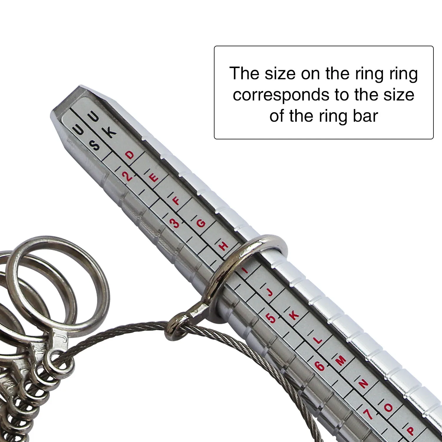 Ring Sizer Ring Size Measure UK Measuring Finger Ring Mandrel Measuring Rings Diameters Jewellery Sizing Gauge Set UK Sizes A-Z