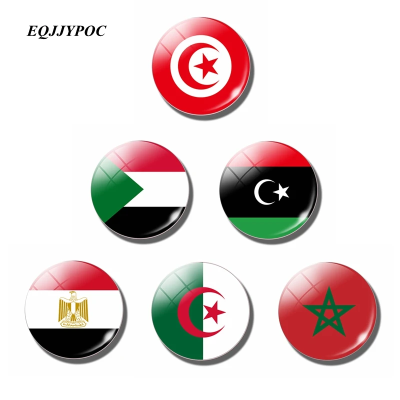 

Magnetic Fridge Flag Souvenir for Refrigerator Decor North Africa Sultan Algeria Morocco Tunisia Sari Mahdia Gafsa 30mm Souvenir