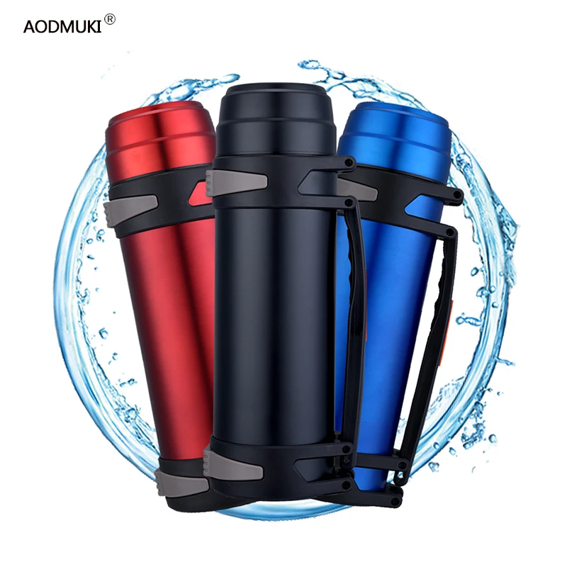 

Coffee Mugs Water Bottle Thermos Stainless Steel Travel Outdoor Sports 1.2L/1.6L/2L/3L Vacuum Cup With Lid For Flask