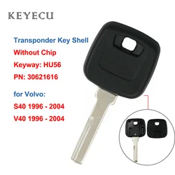 Keyecu 10 sztuk zapłonu obudowa klucza transpondera Case dla Volvo S40 V40 1996 1997 1998 1999 2000 2001 2002 HU56 ostrze P/N: 30621616