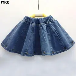 Girls skirt 2019 baby girl denim skirt toddler children denim skirt autumn cute baby children kids rivet skirt children