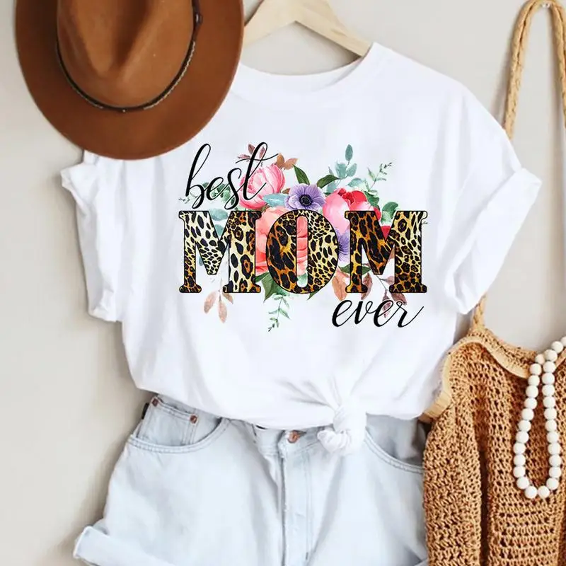 

Clothes Women Lovely Floral Sweet Mom Mama Mother T-shirts Cartoon Fashion Short Sleeve Print Top Graphic Tshirt Female Tee