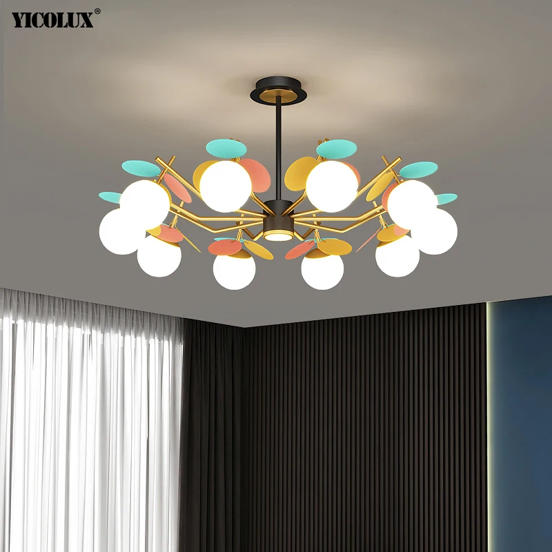 

Nordic Special New LED Modern Chandelier Lights With Bulbs Living Dining Room Bedroom Bar Flats Villa Hall Lamps Indoor Lighting