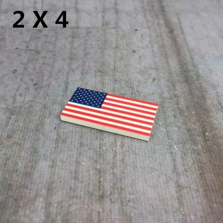 U.S.A Britain National Flag Map Modern Soldier MOC SWAT military weapons playmobil figures Building Block Brick mini toys