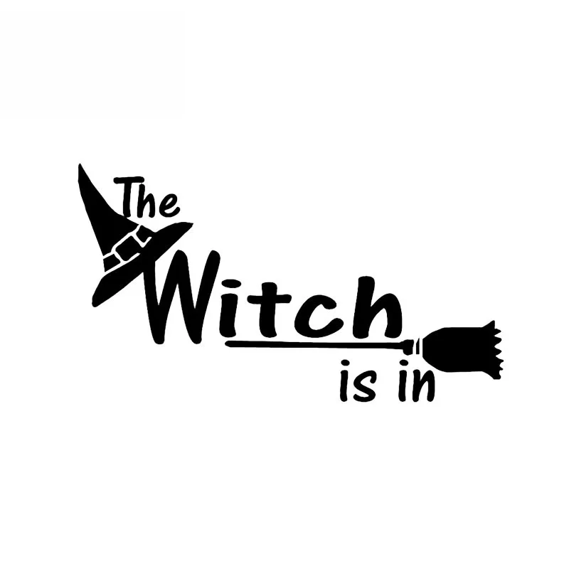 Funny The Witch Ls Ln Halloween Decor Car Modelling Creative Sticker Silhouette Vinyl,14cm*8cm