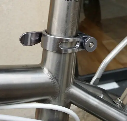 Titanium Alloy Mountain Road Bicycle Bike Quick Release Seatpost Clamp Holder Clip 31.8/34.9mm