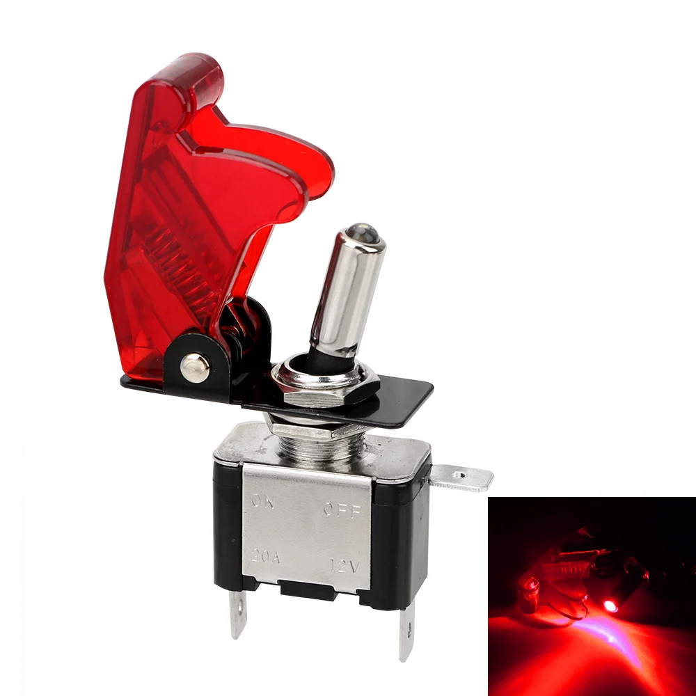 12V SPST Kippschalter LED-Licht für Zündungen Boost Marine Boot Rennwagen Schalter Licht Kippschalter LKW Anhänger Zubehör