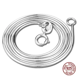 Wholesale 100% 925 Sterling Silver 1mm Snake Chain Necklace for Women Girls Kids Children 40cm-70cm