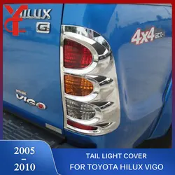 ABS Chrome Tail Lights Cover Strips Trim For Toyota Hilux Vigo SR5 MK6 2005 2006 2007 2008 2009 2010 accessories YCSUNZ