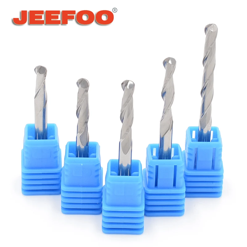 Two Flutes Ball End Mill Milling Cutters Cutting Tools Solid Carbide Cnc Router Bits