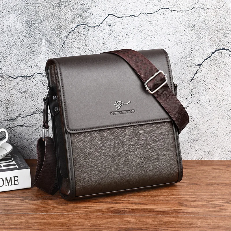 Luxury Brand Messenger Bag Men Leather Side Shoulder Bag For Men Business Office Work Bag Male Briefcase Casual Crossbody Bag