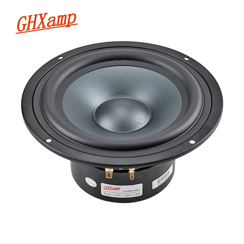 

GHXAMP 6.5 inch Midrange Woofer Speaker 4ohm 25-50W Home Theater Long Stroke Mid Bass Loudspeaker For Bookshelf Floor Boxes 1pc