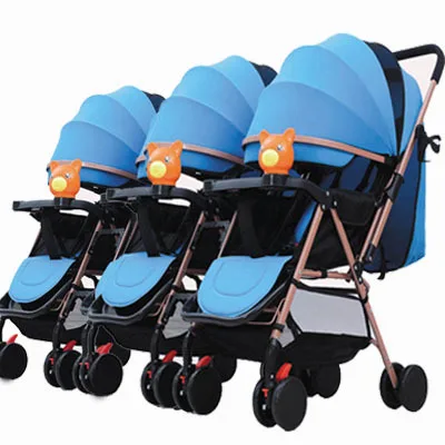 Twins und Drillingen Baby Kinderwagen Kann Split, Sitzen, Liegen, Gefaltet, und Kann Die Aufzug Baby Doppel Kinderwagen