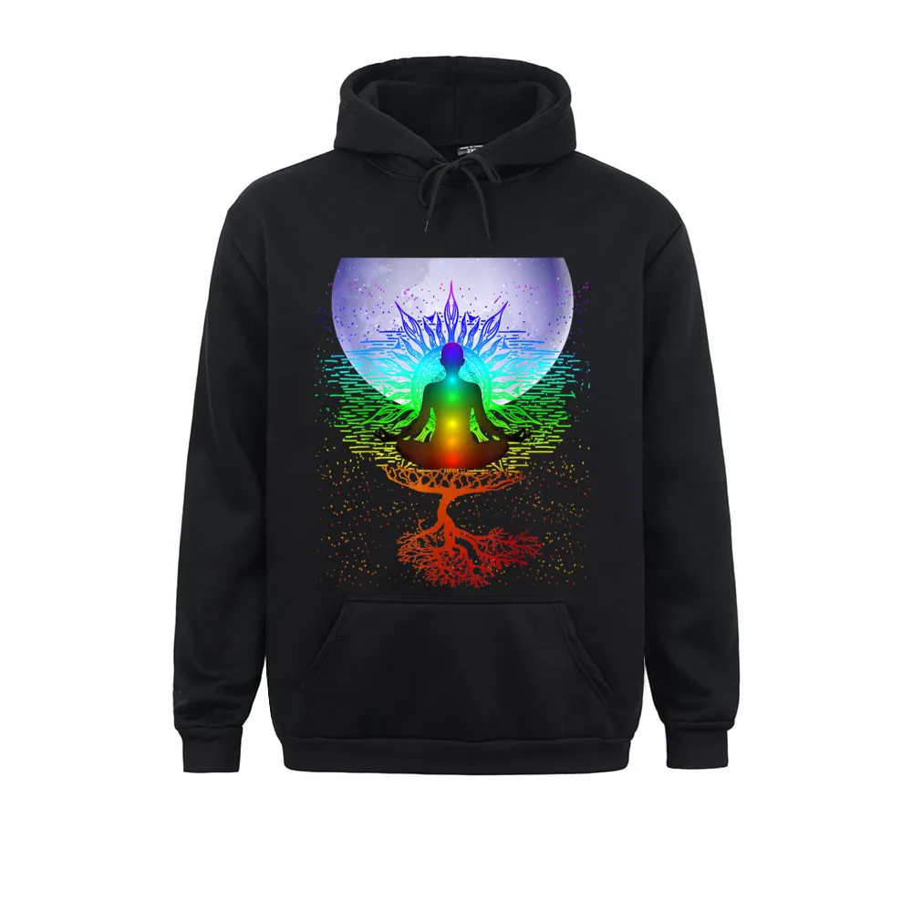 Sweat à capuche à manches longues pour homme et femme, vêtement de sport masculin, motif arbre de vie, Chakra, méditation, printemps/automne