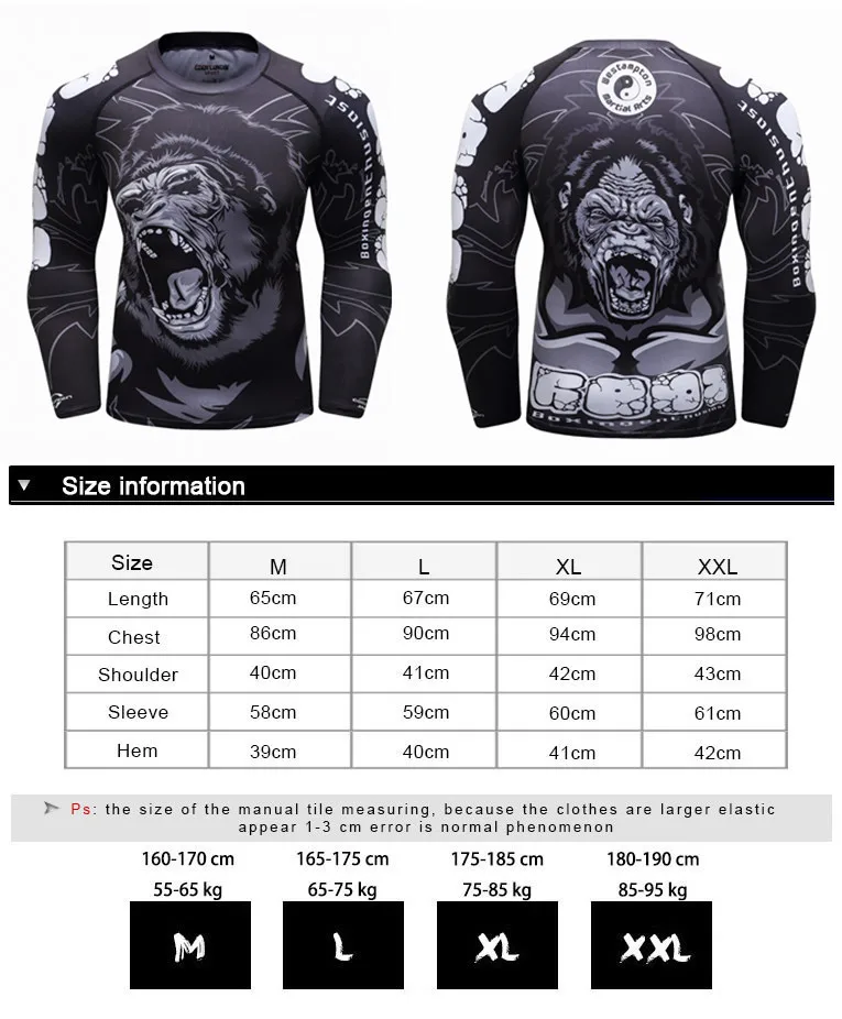 MMA boks T Shirt + spodnie męskie Jiu Jitsu wysypka Guard dres spodenki Muay Thai Rashguard MMA kompresji kick-Boxing koszulki rowerowe zestawy