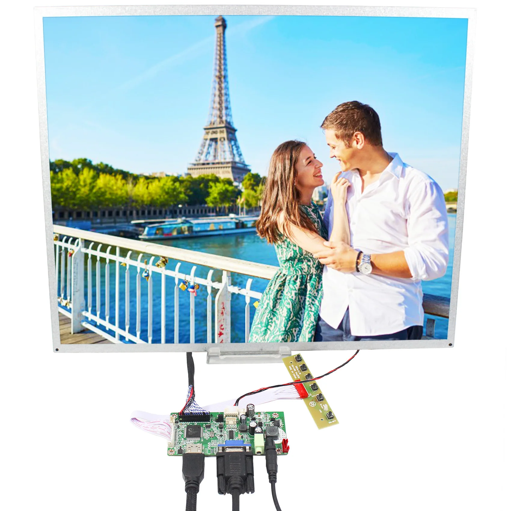 Placa de driver de áudio, 19 polegadas, 1280*1024, g190etn01, funciona com hd mi/vga/dvi/audio