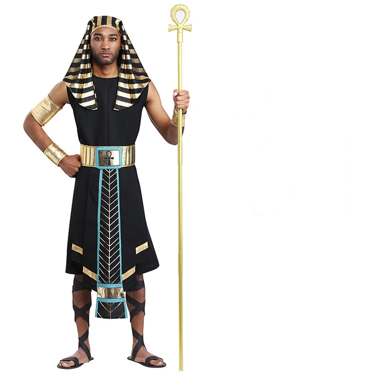 Halloween Kostüme Alte Ägypten Ägyptischen Pharaos König Outfits für Erwachsene Männer Party Cosplay Kostüme Fancy Kleid