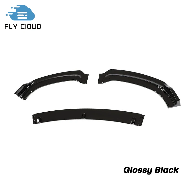 3 PCS Splitters ABS Material Black Car Trim Front Shovel Spoiler Chin Bumper Lip For BMW 3 Series F30 Standard 2012-2019