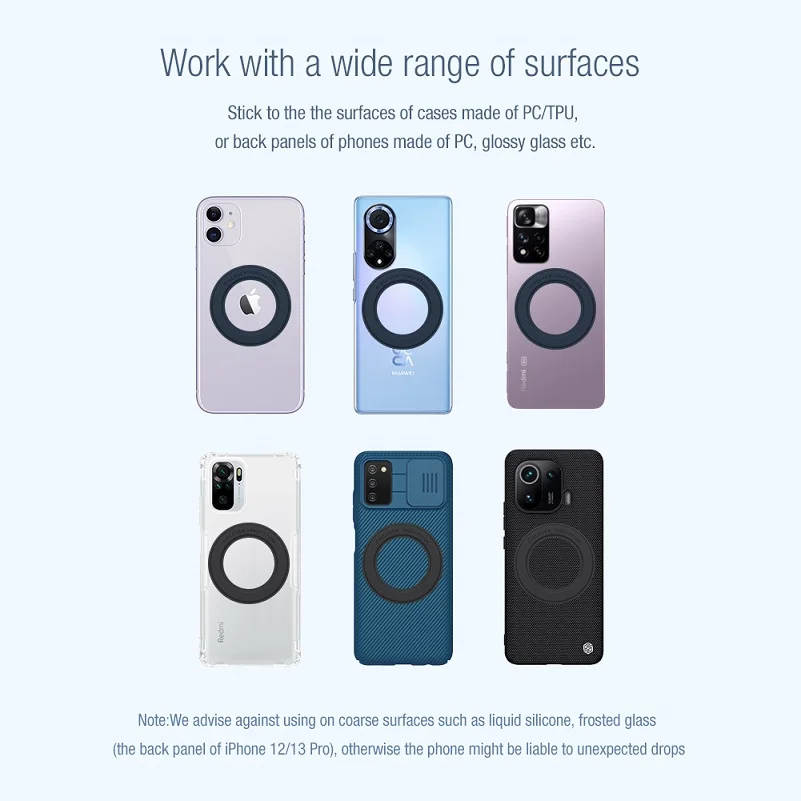 Nillkin Magnetic Sticker For iPhone 14 ProMax Magnet Plate For Samsung Galaxy S23 S22 Sticker Phone Holder Stand For iPhone13 12 - view 4