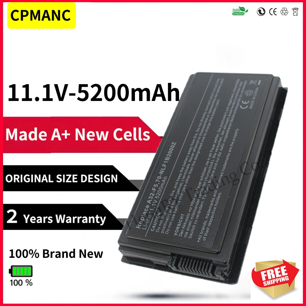 NEW Battery For ASUS A32-F5 F5 F5C F5GL F5M F5N F5R F5RI F5SL F5V F5Z X50 X50C X50M X50N X50SL Pro50 Pro55 X58 X59 X59SL Battery