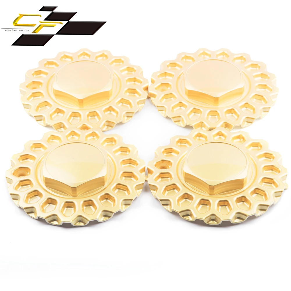 4pcs OD 152mm/5.98in Chrome Gold Wheel Center Cover For Rim Hub  Cap Refit Styling Car Hubcap Accessories