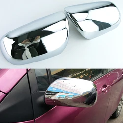 Chromed Side Door Rearview Mirror Cover Trims Car Accessories For Toyota Yaris 5dr XP90 2005-2012