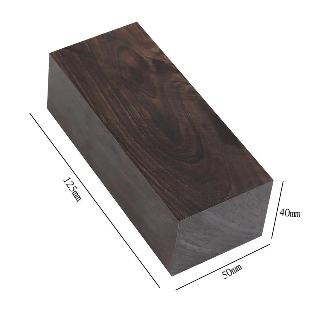 120x40x50mm Wood Brown Ebony Lumber Blank Extra Large Carving Blocks - DIY Material for Music Instruments Guitar Parts