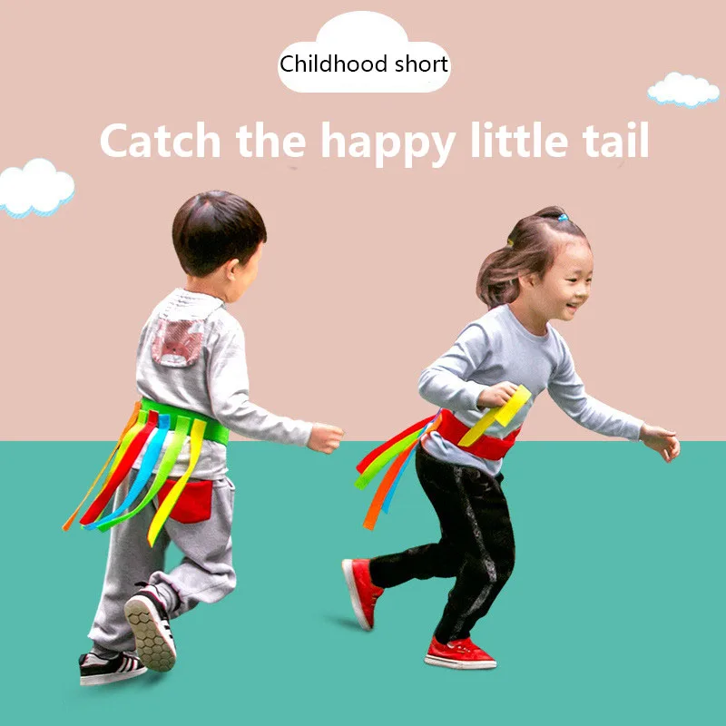 Kids Outdoor Funny Game Catching Tail Training Equipment Toys For Children Adult Kindergarten Boys Girls Teamwork Sport Game Toy