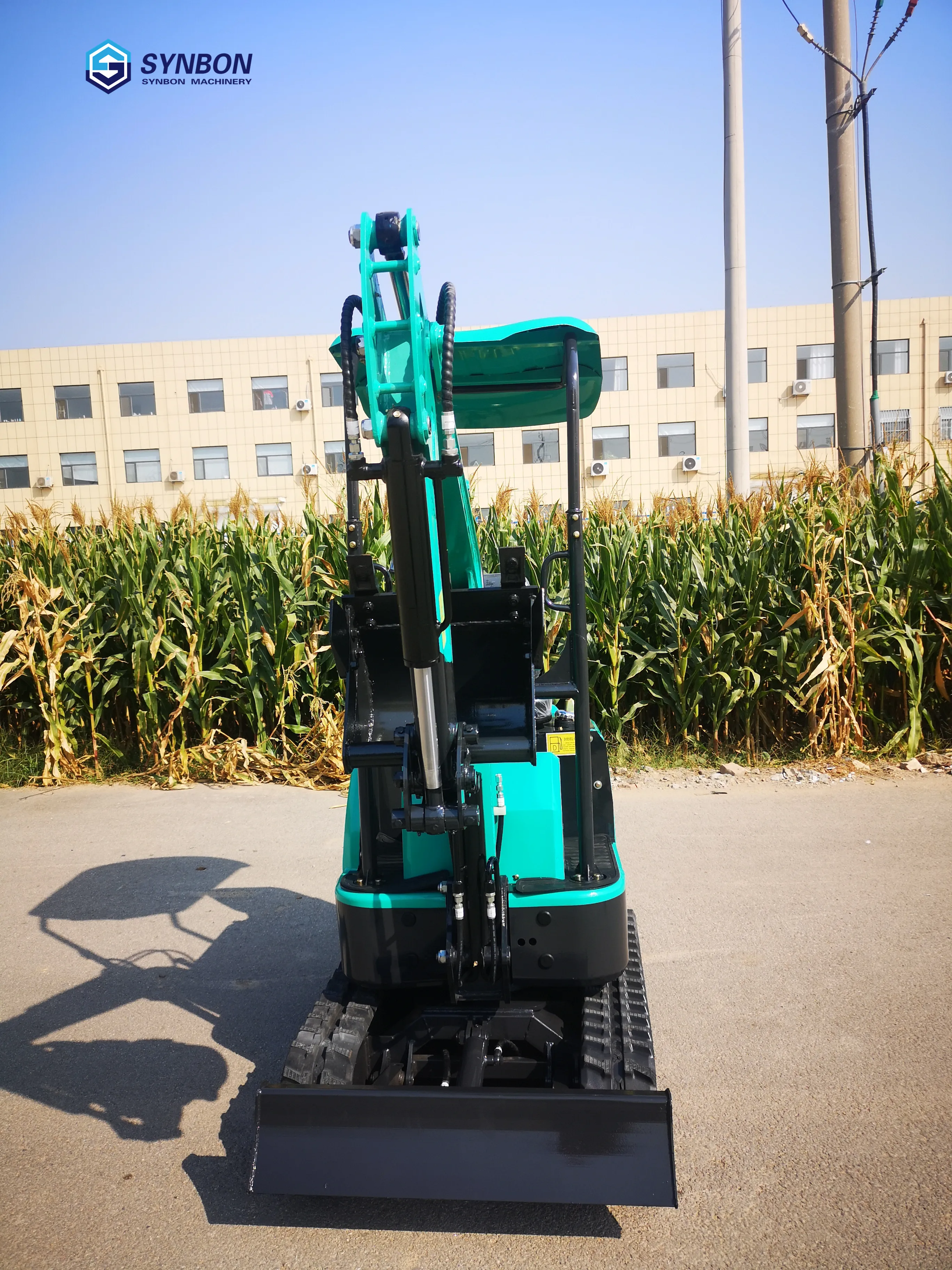 SYNBON Mini Farm Excavator 1Ton Small Digger Ditch Cleaning  Drilling  Bulldozing Garden Cultivation Desilting  Landscaping