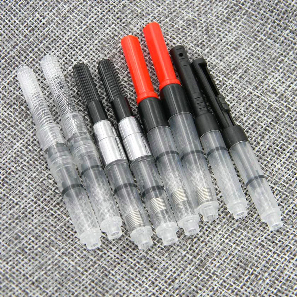 5Pc OFFICE white BLACK RED 2.6MM Fountain Pen ink cartridges Converter