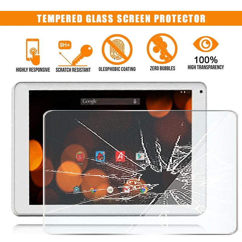 

For Argos Bush Spira B1 10" Tablet Tempered Glass Screen Protector Premium Scratch Resistant Anti-fingerprint Film Cover